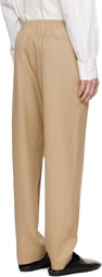 LGN Louis Gabriel Nouchi Beige Wool Jogging Track Pants
