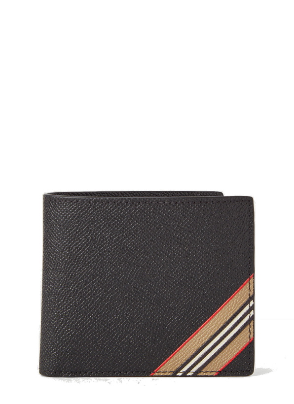 Photo: Icon Stripe Bi-Fold Wallet in Black