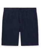 NN07 - Crown Straight-Leg Linen Shorts - Blue