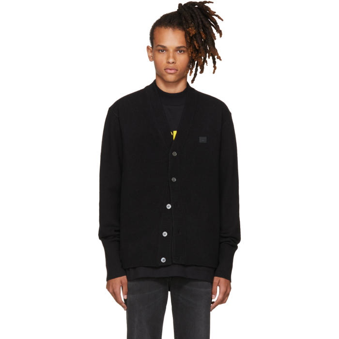 Photo: Acne Studios Black Neve Face Cardigan