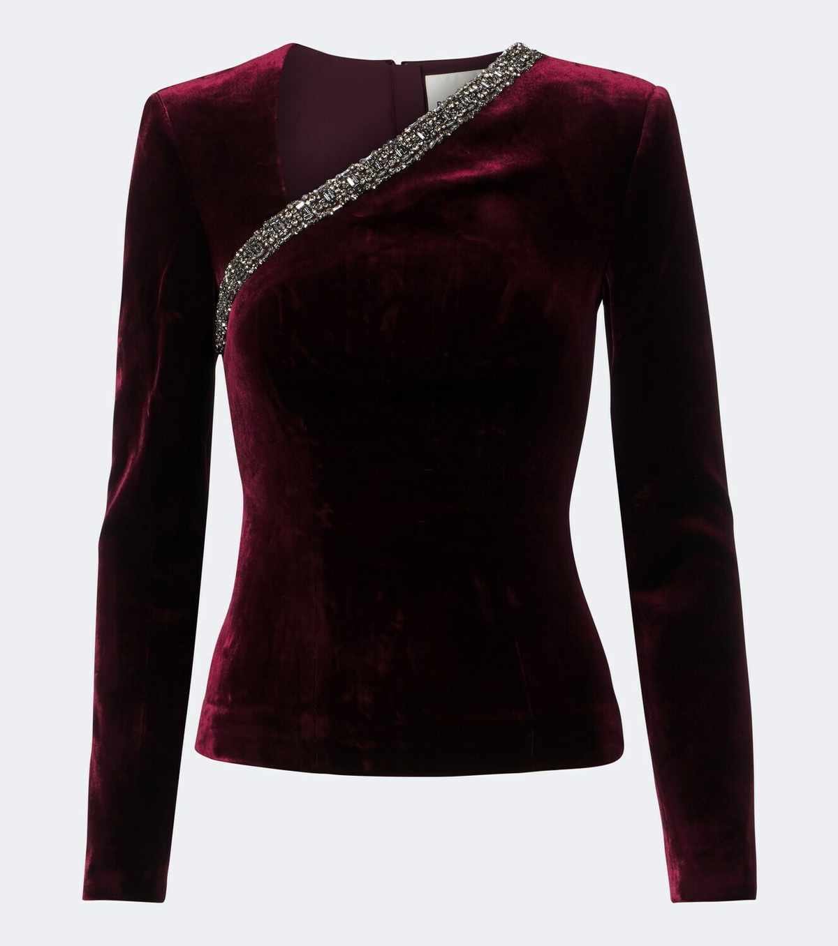 Roland Mouret Embellished velvet top