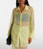 The Frankie Shop Peri sheer silk-blend shirt