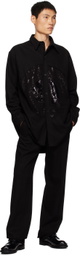 Edward Cuming Black Pinched Seams Trousers