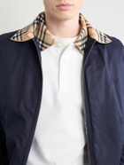 Burberry - Checked Cotton-Piqué Polo Shirt - White