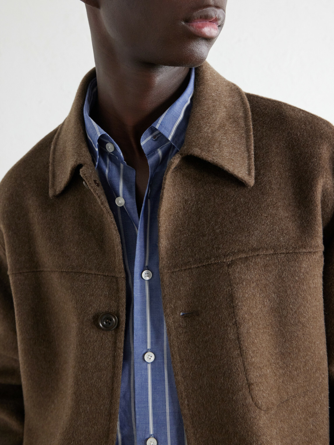 Slowear - Glanshirt Striped Cotton-Poplin Shirt - Blue