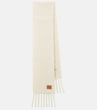 Loewe Fringed mohair and wool-blend scarf