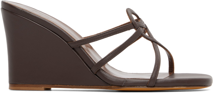 Photo: Maryam Nassir Zadeh Brown Opera Wedge Heeled Sandals