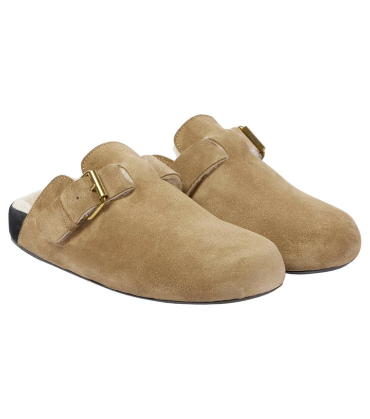 Photo: Isabel Marant Mirvin shearling-lined suede clogs