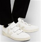 Veja - V-Lock Suede-Trimmed Leather Sneakers - White