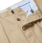 Giuliva Heritage - Umberto Pleated Cotton-Twill Trousers - Neutrals