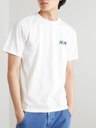 Maison Kitsuné - Logo-Appliquéd Cotton-Jersey T-Shirt - White