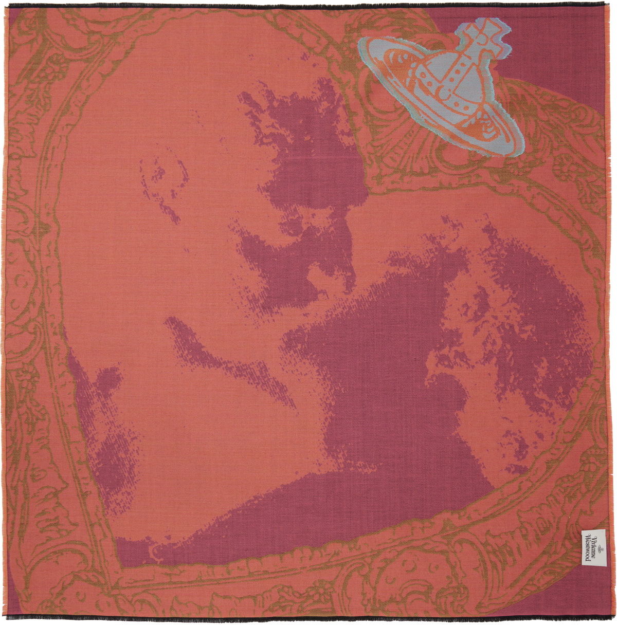 Vivienne Westwood Orange Kiss Square Scarf Vivienne Westwood