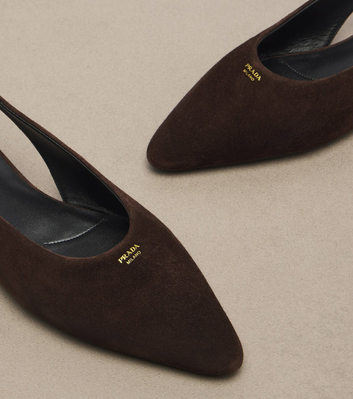Prada Suede slingback flats