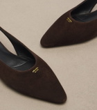 Prada Suede slingback flats
