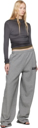 alexanderwang.t Gray Logo-Detailed Oversize Sweatpants
