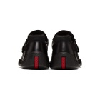 Prada Black Leather Technical Sneakers