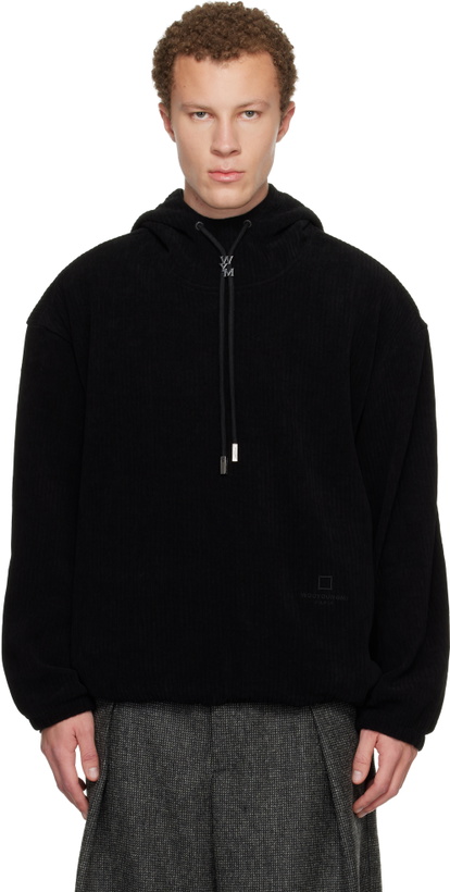 Photo: WOOYOUNGMI Black Ribbed Hoodie