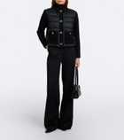 Moncler Down-paneled wool-blend cardigan