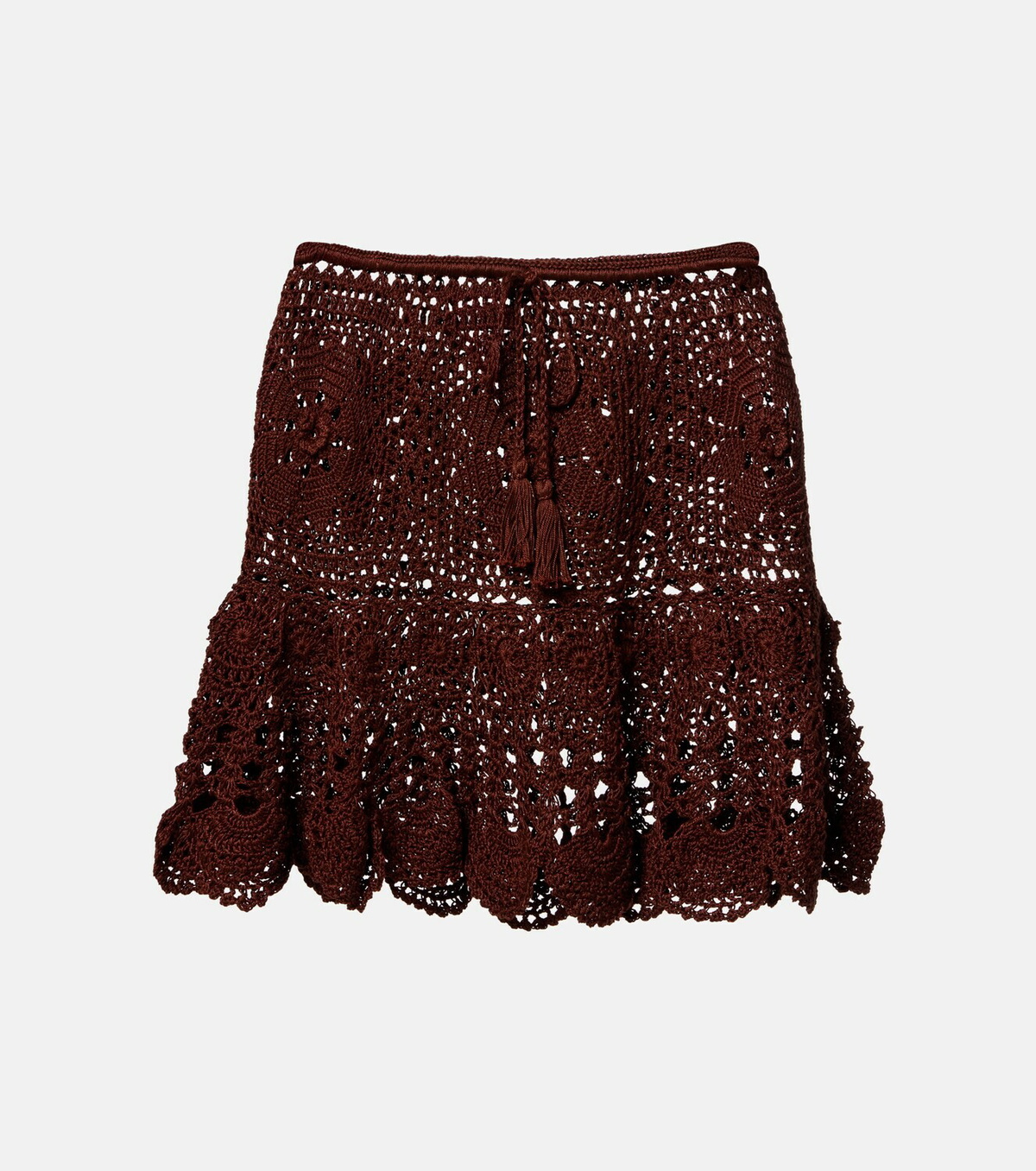 Anna Kosturova Crochet cotton miniskirt