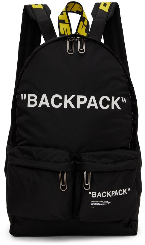 Photo: Off-White Black Quote Backpack