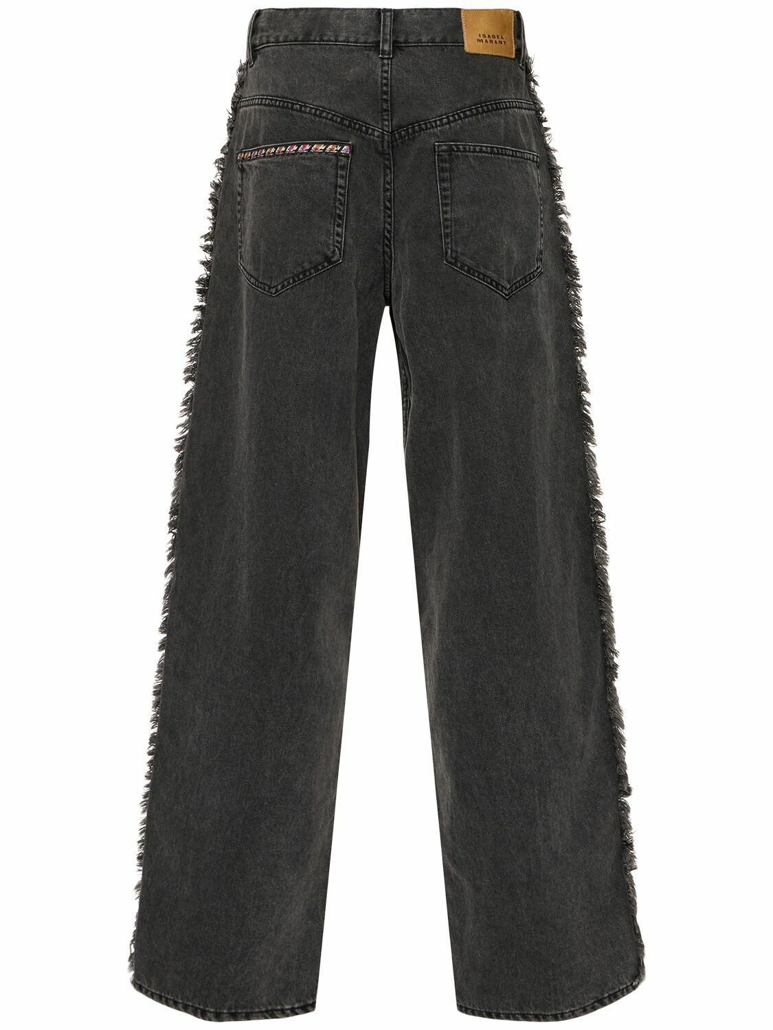 MARANT ETOILE Maella Embroidered Denim Wide Leg Jeans Isabel MARANT ETOILE Maella Embroidered Denim Wide Leg Jeans Isabel