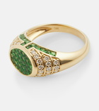 Rainbow K Lady Emerald 14kt gold ring with emerald and diamonds