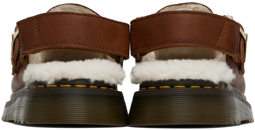 Dr. Martens Tan Jorge II Faux-Fur Lined Mules Dr. Martens