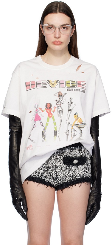 Photo: Doublet White PZ Today Edition Device Girls T-Shirt