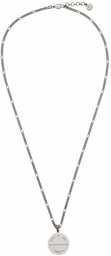 Alexander McQueen Silver Coin Medallion Necklace