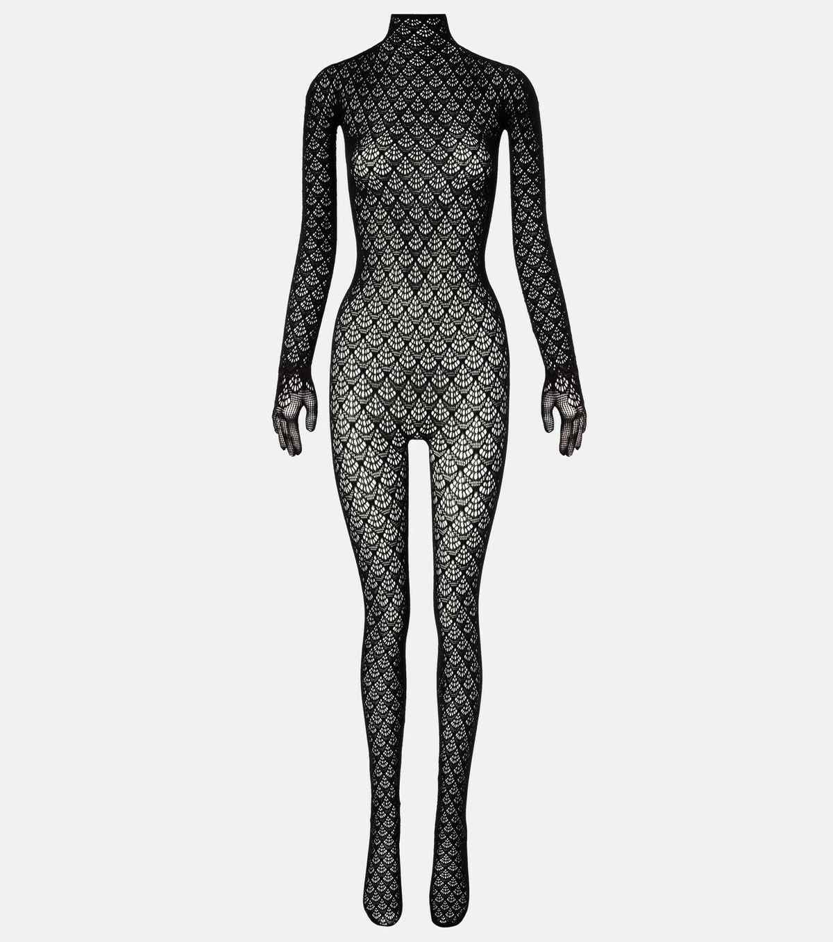 Wolford Mermaid cutout open-knit catsuit