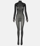 Wolford Mermaid cutout open-knit catsuit