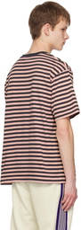 NEEDLES Pink Stripe T-Shirt