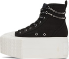 Marc Jacobs Black 'The Sticker Charm Platform High Top' Sneakers