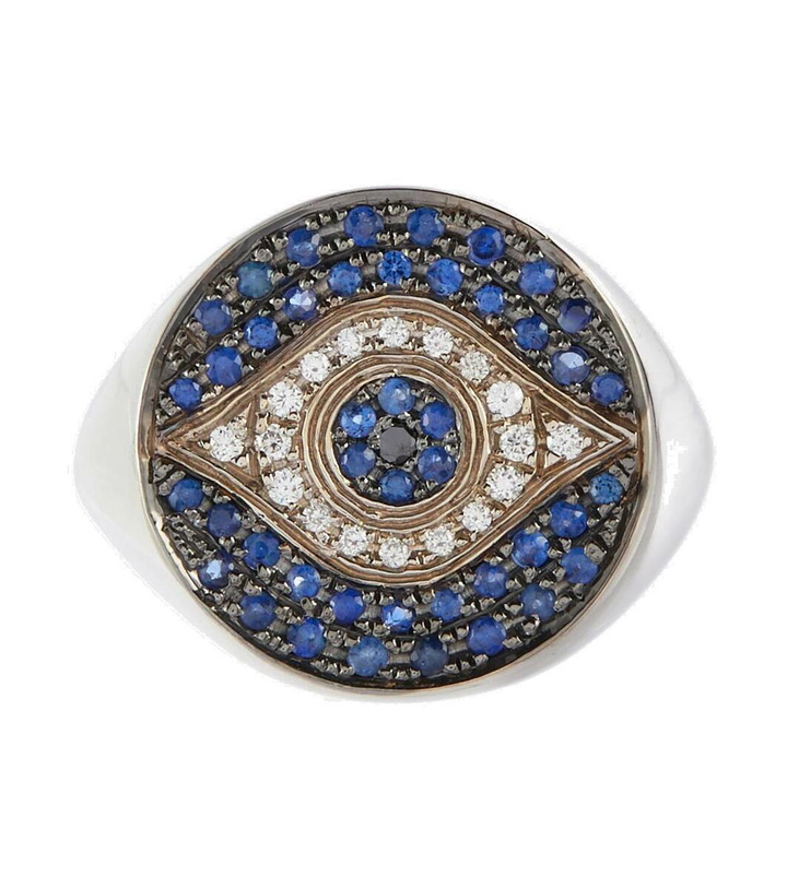 Photo: Ileana Makri Dawn Chevalier 18kt gold ring with diamonds and sapphires