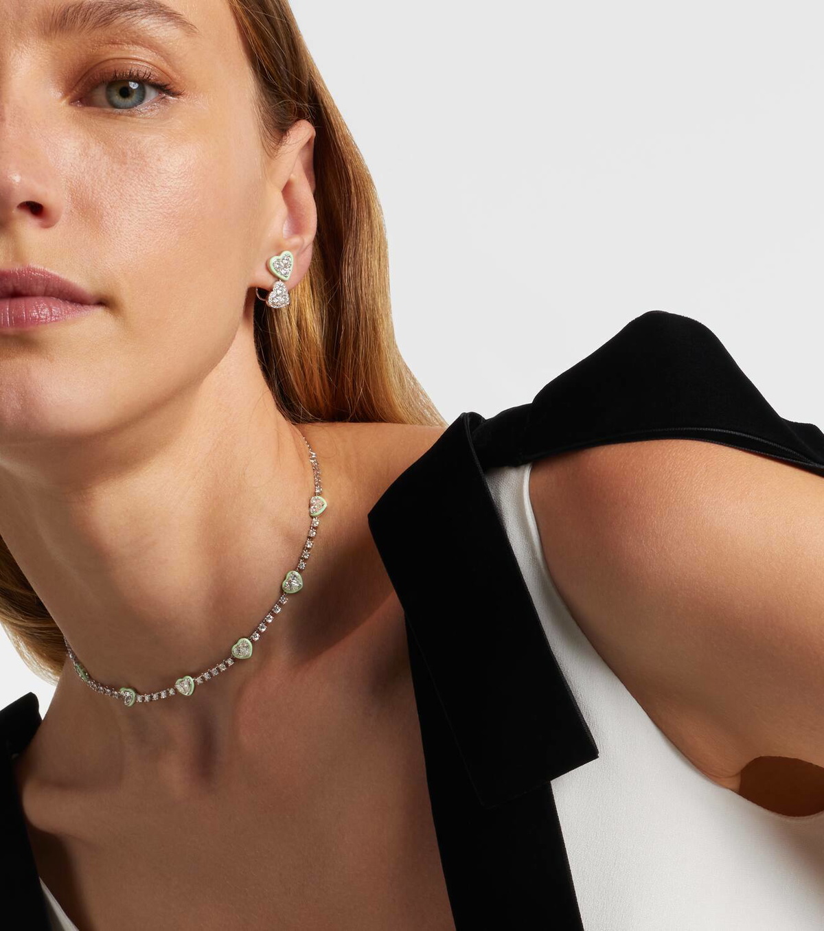 Kamyen 18kt white gold choker with diamonds