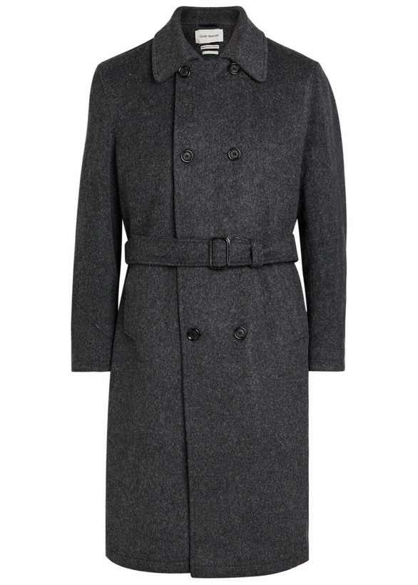 Photo: Oliver Spencer Double-breasted Belted Wool-blend Coat Charcoal