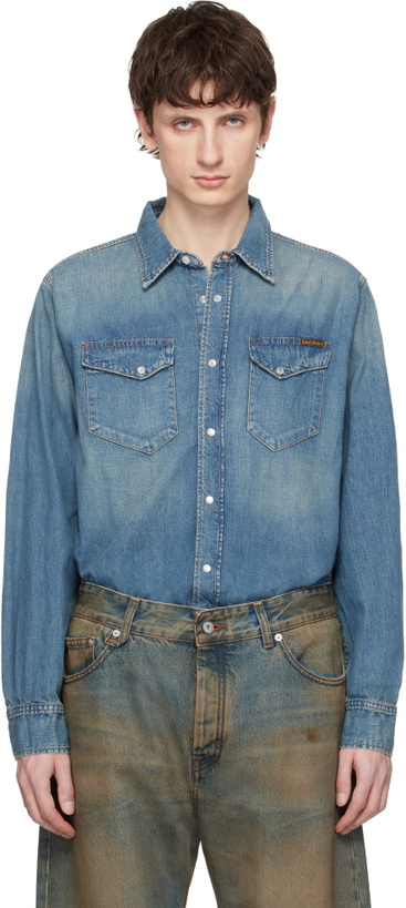 Photo: Nudie Jeans Blue Gunnar Denim Shirt