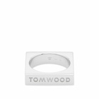Tom Wood Men's Square Ring in Silver
