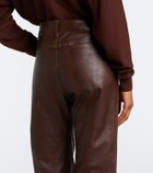 Lemaire Leather straight pants