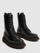 BRUNELLO CUCINELLI 30mm Leather & Crystal Combat Boots