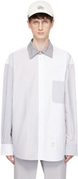 Thom Browne Gray & White Funmix Shirt