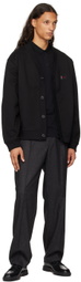Hugo Black Logo Plaque Cardigan