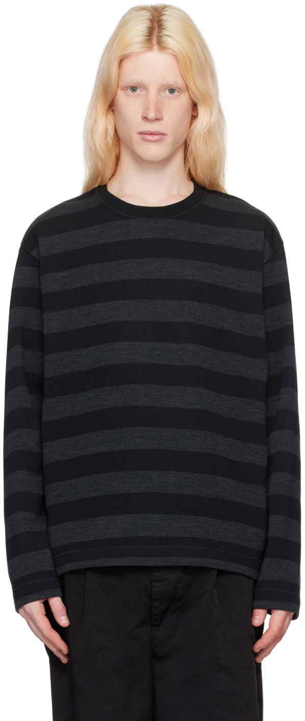 Junya Watanabe Black Striped Long Sleeve T-Shirt Junya Watanabe