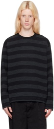 Junya Watanabe Black Striped Long Sleeve T-Shirt