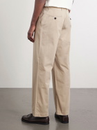 Portuguese Flannel - Labura Straight-Leg Organic Cotton-Twill Trousers - Neutrals