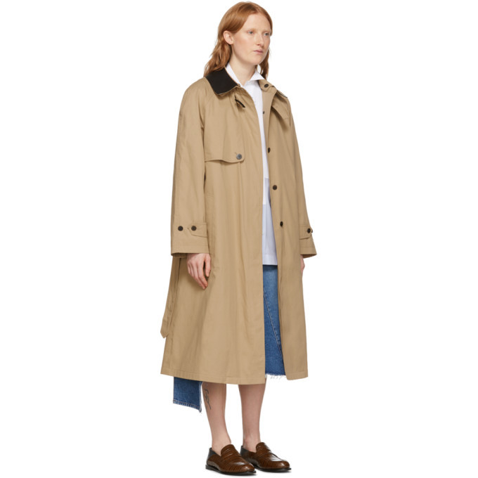 ジャケット・アウター LOEWE 00s Moleskin Trench Coat Trench coat in cotton Green - LOEWE