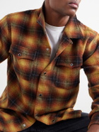 RRL - Jesse Checked Wool-Blend Flannel Shirt - Orange