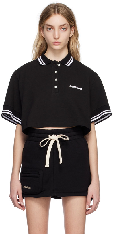 Photo: HALFBOY Black Embroidered Polo
