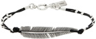 Isabel Marant Black & Silver Feather Bracelet