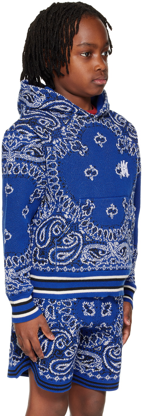 AMIRI Kids Blue Bandana Shorts